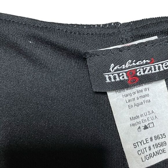 Sparkly Embellished Black Bodycon Dress Size Large - Picture 6 of 10